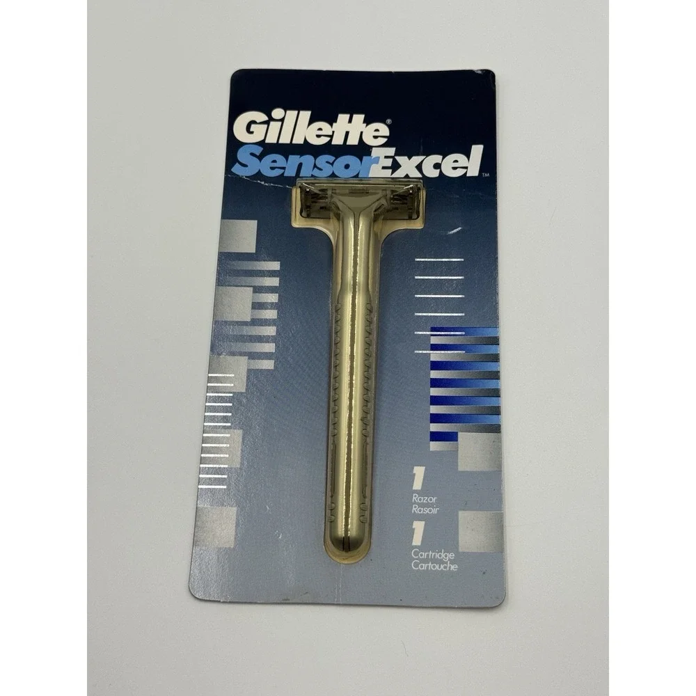 VTG 1993 Gillette Sensor Excel Razor Twin Blade Shaver, Made In USA  Sealed, NOS